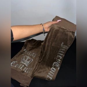 Juicy Couture brown tracksuit set size M